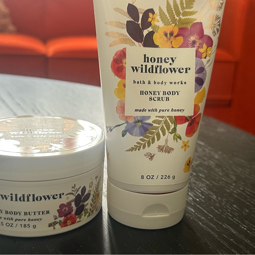 Honey Wildflower body cream & Body Scrub - bath & body works